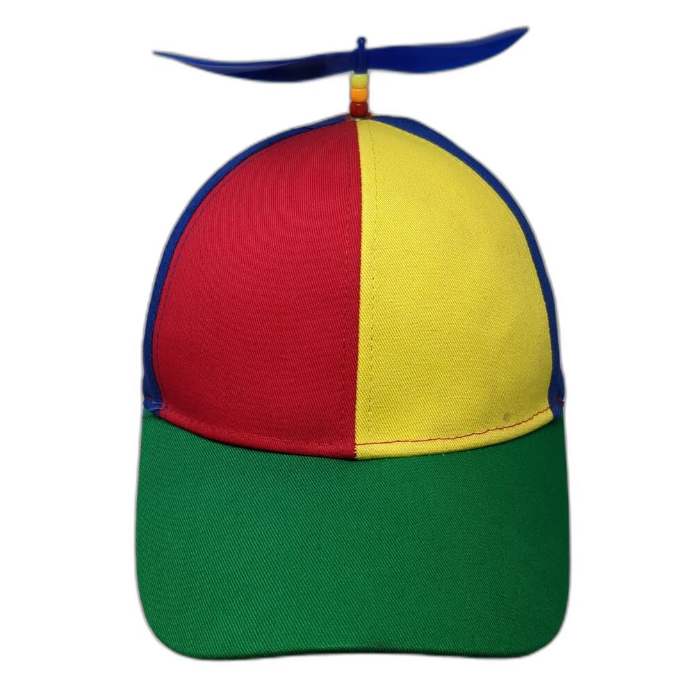 Red Yellow Blue Green Propeller Novelty Baseball Cap One Size Spinner Party Hat